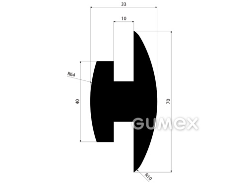 GUMMIPROFILE H-FORM - EPDM